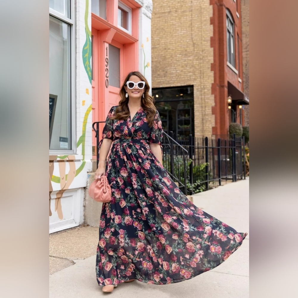 Gal Meets Glam Floral Ashlynn Dress Size 6